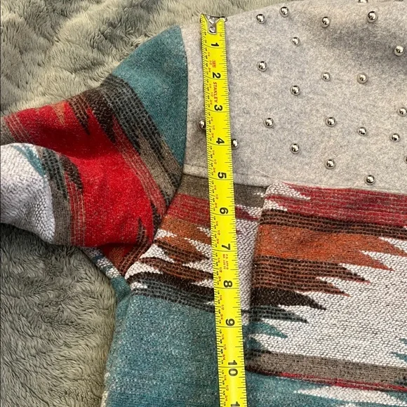 Teal & Red Southwestern Bomber Jacket - Picture 8 of 9